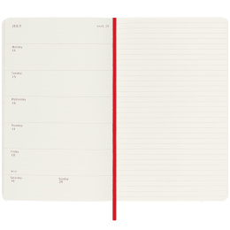 Calendrier 18M WeekNote Soft Cover Pocket Red dans le groupe Papiers & Blocs / Calendriers et agendas / Calendriers 18 mois chez Pen Store (130893)