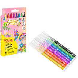 Jeu de 8 feutres pailletés (3 ans+) dans le groupe Kids / Crayons pours les enfants / Feutres pour les enfants chez Pen Store (131139)