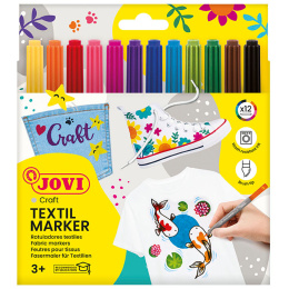 Stylos textiles Lot de 12 (3 ans et +) dans le groupe Loisirs créatifs / Couleurs / Teinture textile et feutre textile chez Pen Store (131270)