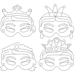 Masques en Papier Princesses 12 pcs dans le groupe Kids / Amusement et apprentissage / Fêtes d'enfants chez Pen Store (131284)