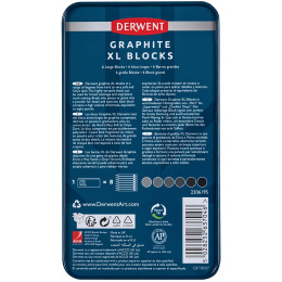 Graphite XL Blocks Tin Lot de 6 dans le groupe Matériels d'artistes / Craie et Graphite / Graphite et crayon à papier chez Pen Store (131409)