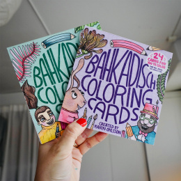 BahKadisch Coloring Cards Purple dans le groupe Loisirs créatifs / Livres / Album de coloriage pour les adultes chez Pen Store (131515)