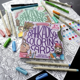 BahKadisch Coloring Cards Green dans le groupe Loisirs créatifs / Livres / Album de coloriage pour les adultes chez Pen Store (131516)