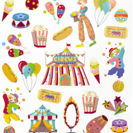 Stickers Cirque 2 feuilles dans le groupe Kids / Amusement et apprentissage / Autocollants chez Pen Store (131545)