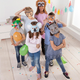 Masques enfants Animaux exotiques lot de 6 dans le groupe Kids / Amusement et apprentissage / Fêtes d'enfants chez Pen Store (131577)
