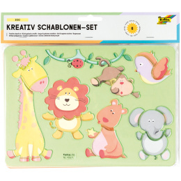 Pochoirs pour enfants Zoo lot de 6 dans le groupe Loisirs créatifs / Accessoires Hobby / Pochoirs chez Pen Store (131624)