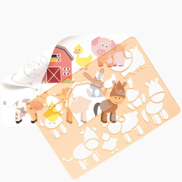 Pochoirs pour enfants Zoo lot de 6 dans le groupe Loisirs créatifs / Accessoires Hobby / Pochoirs chez Pen Store (131624)