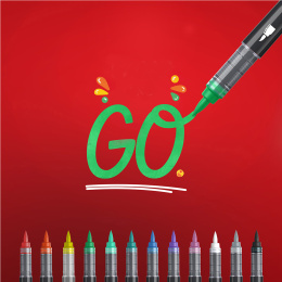 Creative Marker Brush Tip Lot de 5  dans le groupe Stylos / Crayons d'artistes / Marqueurs acryliques chez Pen Store (131699)