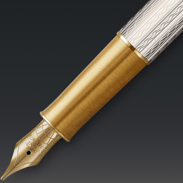 Sonnet Mistral Silver Stylo-plume Fine dans le groupe Stylos / Stylo haute de gamme / Stylo à plume chez Pen Store (131976)