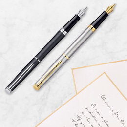 Hémisphère Steel/Gold Stylo-plume dans le groupe Stylos / Stylo haute de gamme / Stylo à plume chez Pen Store (132001_r)