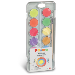 Aquarelle Lot de 12 Fluo+Metallic Ø30 + pinceau dans le groupe Kids / Hobby et Coleurs pour enfants / Peinture aquarelle pour les enfants chez Pen Store (132096)