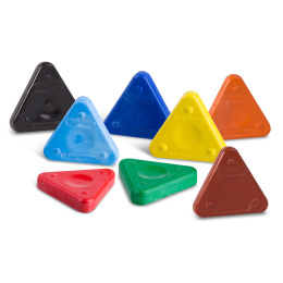 Crayons de cire Triangles Lot de 8 + stencils dans le groupe Kids / Crayons pours les enfants / Craies pour les enfants chez Pen Store (132101)