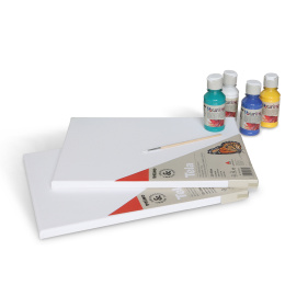 Pouring-kit Acrylique 4x100ml + 2 canvases dans le groupe Loisirs créatifs / Couleurs / Couleurs Hobby chez Pen Store (132198)