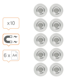 Aimants 32 mm très forts pack de 10 transparent dans le groupe Loisirs créatifs / Organiser / Bureau à domicile chez Pen Store (132342)