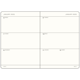 Calendrier 18M Weekly Planner Hard Cover A5 Black dans le groupe Papiers & Blocs / Calendriers et agendas / Calendriers 18 mois chez Pen Store (132575)