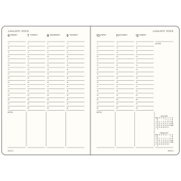 Calendrier 18M Academic Week Planner Hard Cover A4 Black  dans le groupe Papiers & Blocs / Calendriers et agendas / Calendriers 18 mois chez Pen Store (132580)