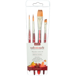 Velvetouch Pinceau synthétique manche court Professional 4-set dans le groupe Matériels d'artistes / Pinceaux / Pinceaux acrylique chez Pen Store (132841)