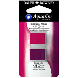 Aquarelle Half-pan Duo Quinacridone Magenta/Purple Lake dans le groupe Matériels d'artistes / Couleurs de l'artiste / Peinture aquarelle / Aquarelle en godet chez Pen Store (132894)