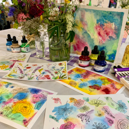 Intro Ink Aquarelle set 6 x 29,5 ml dans le groupe Matériels d'artistes / Couleurs de l'artiste / Peinture aquarelle / Aquarelle liquide chez Pen Store (132932)