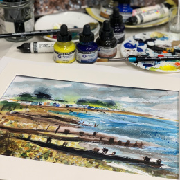 Intro Ink Aquarelle set 6 x 29,5 ml dans le groupe Matériels d'artistes / Couleurs de l'artiste / Peinture aquarelle / Aquarelle liquide chez Pen Store (132932)