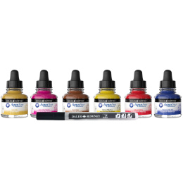 Intro Ink Aquarelle set 6 x 29,5 ml dans le groupe Matériels d'artistes / Couleurs de l'artiste / Peinture aquarelle / Aquarelle liquide chez Pen Store (132932)