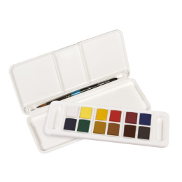 Peinture aquarelle Travel 12 demi-godets dans le groupe Matériels d'artistes / Couleurs de l'artiste / Peinture aquarelle / Aquarelle en godet chez Pen Store (132936)