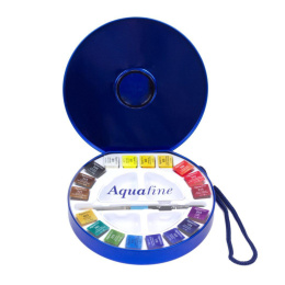 Peinture aquarelle Travel Tin 18 demi-godets dans le groupe Matériels d'artistes / Couleurs de l'artiste / Peinture aquarelle / Aquarelle en godet chez Pen Store (132937)
