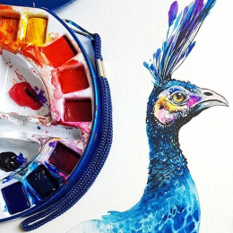 Peinture aquarelle Travel Tin 18 demi-godets dans le groupe Matériels d'artistes / Couleurs de l'artiste / Peinture aquarelle / Aquarelle en godet chez Pen Store (132937)