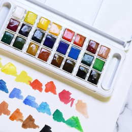 Peinture aquarelle Travel 24 demi-godets dans le groupe Matériels d'artistes / Couleurs de l'artiste / Peinture aquarelle chez Pen Store (132939)