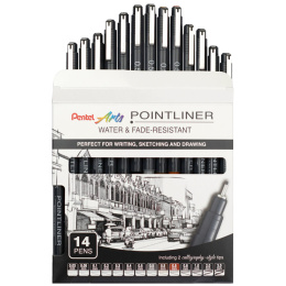 Pointliner Ensemble de 14 dans le groupe Stylos / Écrire / Feutres Fineliners chez Pen Store (133076)