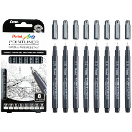 Pointliner Ensemble de 8 dans le groupe Stylos / Écrire / Feutres Fineliners chez Pen Store (133077)