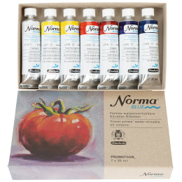 Norma Blue Peintures à l'huile 7x35 ml dans le groupe Matériels d'artistes / Couleurs de l'artiste / Peintures à l'huile chez Pen Store (133140)