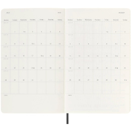 12M Weekly Planner Horizontal 2025 Hardcover Large Black dans le groupe Papiers & Blocs / Calendriers et agendas / Calendriers 12 mois chez Pen Store (133788)