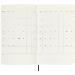 12M Weekly Notebook 2025 Hardcover Large Black dans le groupe Papiers & Blocs / Calendriers et agendas / Calendriers 12 mois chez Pen Store (133792)