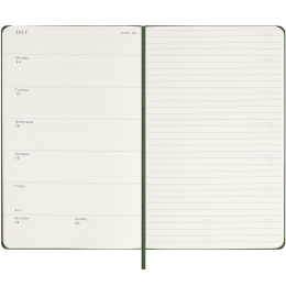 12M Weekly Notebook Hardcover 2025 Large Myrtle Green dans le groupe Papiers & Blocs / Calendriers et agendas / Calendriers 12 mois chez Pen Store (133794)