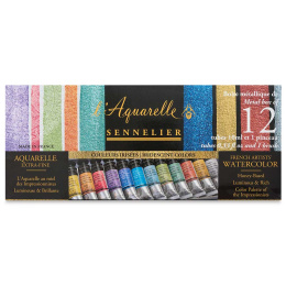 l'Aquarelle Peinture Aquarelle Iridescent Colours 12x10 ml dans le groupe Matériels d'artistes / Couleurs de l'artiste / Peinture aquarelle chez Pen Store (133816)