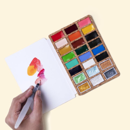 Peinture Aquarelle DeLuxe 24 couleurs dans le groupe Matériels d'artistes / Couleurs de l'artiste / Peinture aquarelle chez Pen Store (133838)