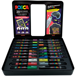 Posca Groovy Colours Ensemble de 20 dans le groupe Stylos / Crayons d'artistes / Marqueurs acryliques chez Pen Store (133851)