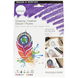 Simply Peindre des plumes avec des techniques humides étape par étape dans le groupe Stylos / Crayons d'artistes / Feutres pinceaux chez Pen Store (133875)