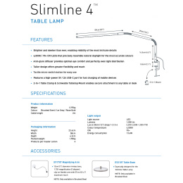 Slimline 4 Table Lamp Brushed Steel dans le groupe Loisirs créatifs / Accessoires Hobby / L'illumination chez Pen Store (134056)