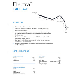 Electra Table Lamp dans le groupe Loisirs créatifs / Accessoires Hobby / L'illumination chez Pen Store (134060)