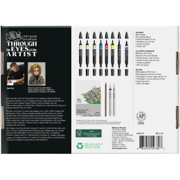 Mixed Media Graphic Art Manga Ensemble de 12 dans le groupe Stylos / Crayons d'artistes / Feutres d'illustrations chez Pen Store (134063)