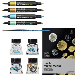 Mixed Media Metallic Ensemble de 10 dans le groupe Stylos / Crayons d'artistes / Feutres d'illustrations chez Pen Store (134064)