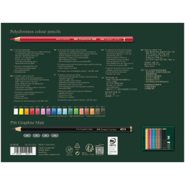 Polychromos & Pitt Graphite Mat Set 17 Crayons de couleur + 4 Crayons graphite dans le groupe Stylos / Crayons d'artistes / Crayons de couleurs chez Pen Store (134069)