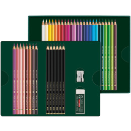 Polychromos & Pitt Graphite Mat Set 32 Crayons de couleur + 6 Crayons graphite dans le groupe Stylos / Crayons d'artistes / Crayons de couleurs chez Pen Store (134070)