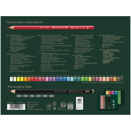 Polychromos & Pitt Graphite Mat Set 32 Crayons de couleur + 6 Crayons graphite dans le groupe Stylos / Crayons d'artistes / Crayons de couleurs chez Pen Store (134070)