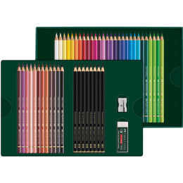 Polychromos & Pitt Graphite Mat Set 40 Crayons de couleur + 8 Crayons graphite dans le groupe Stylos / Crayons d'artistes / Crayons de couleurs chez Pen Store (134071)