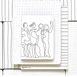 Notebook Graphic S - Friends by Myriam Beltz dans le groupe Papiers & Blocs / Écrire et consigner / Carnets chez Pen Store (134357)