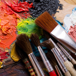 Set acrylique 24 couleurs (59 ml) + 12 pinceaux dans le groupe Matériels d'artistes / Couleurs de l'artiste / Peinture acrylique chez Pen Store (134423)