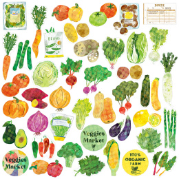 Hako Stickers Veggies Market dans le groupe Loisirs créatifs / Former / Stickers chez Pen Store (134452)